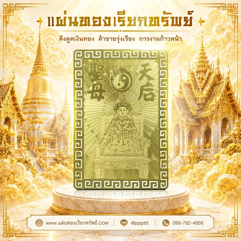 ตัวอย่างตัวอย่างแผ่นทองเรียกทรัพย์ ที่ 1