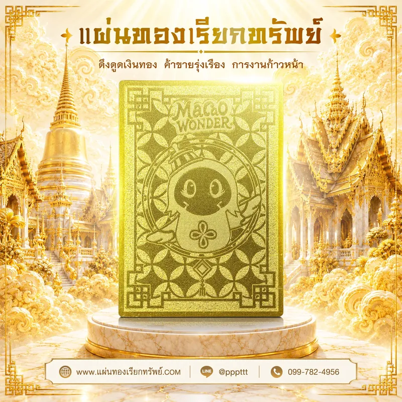 ตัวอย่างตัวอย่างแผ่นทองเรียกทรัพย์ ที่ 2